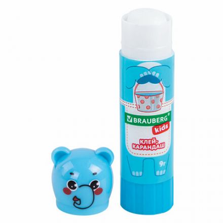 Клей-карандаш "Зверята: панда, слон, леопард", 9 г, фигурный колпачок, BRAUBERG KIDS, 271139 Клей-карандаш "Зверята: панда, слон, леопард", 9 г, фигурный колпачок, BRAUBERG KIDS, 271139