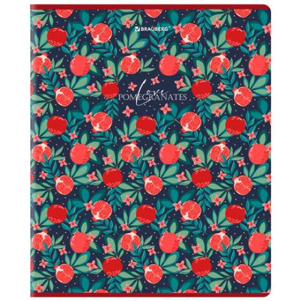 Тетрадь А5, 48 л., BRAUBERG, скоба, клетка, матовая ламинация, выборочный лак, "Гранаты" (микс в спайке), 404376 Тетрадь А5, 48 л., BRAUBERG, скоба, клетка, матовая ламинация, выборочный лак, "Гранаты" (микс в спайке), 404376