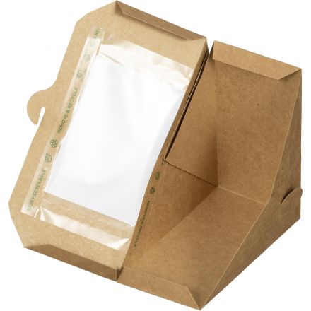 Упаковка ECO SANDWICH 70, 127х127х70, крафт, 500 шт/кор Упаковка ECO SANDWICH 70, 127х127х70, крафт, 500 шт/кор