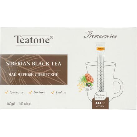 Чай черный в стиках с ароматом кедра и можжевельника Teatone, 1,8грx100шт Чай черный в стиках с ароматом кедра и можжевельника Teatone, 1,8грx100шт