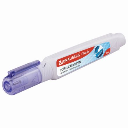 Ручка-корректор BRAUBERG, 9 мл, металлический наконечник, 221675 Ручка-корректор BRAUBERG, 9 мл, металлический наконечник, 221675