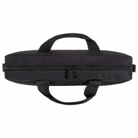 Сумка портфель HEIKKI MAXIMUM (ХЕЙКИ) с отделением для ноутбука 17,3", черная с серой вставкой, 34х44х6 см, 272590