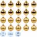 Набор шаров новогодние подвесные из стекла, набор из 20 шт., 97920