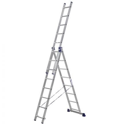Лестница Алюмет алюминиевая трехсекционная 3x8 5308 Лестница Алюмет алюминиевая трехсекционная 3x8 5308