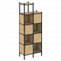 Loft Прямой стеллаж наборный VR.L-20 Тиквуд светлый/Чёрный металл 862*446*2280