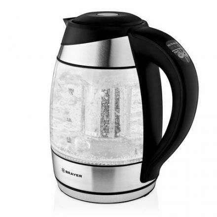 Чайник с терморегулятором и заварником BRAYER BR1021, 1,8 л, 2200 Вт Чайник с терморегулятором и заварником BRAYER BR1021, 1,8 л, 2200 Вт