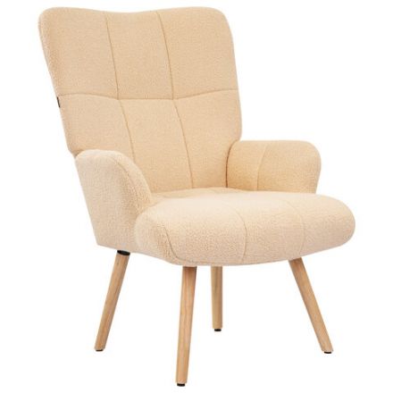 Кресло BRABIX "Soft LC-305", фактурная ткань букле (экомех), кремовое, 533146