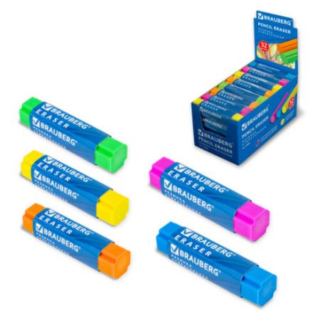 Ластик BRAUBERG "X-Erase", 68х15х15 мм, цвет ассорти, экологичный ПВХ, 228066 Ластик BRAUBERG "X-Erase", 68х15х15 мм, цвет ассорти, экологичный ПВХ, 228066