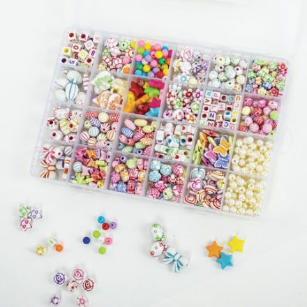 Набор для создания бижутерии и украшений BEADS SET, 450 элементов, 24 вида, BRAUBERG KIDS, 664695 Набор для создания бижутерии и украшений BEADS SET, 450 элементов, 24 вида, BRAUBERG KIDS, 664695