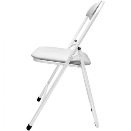 Стул складной каркас белый, кожзам белый РС 04 Стул складной каркас белый, кожзам белый РС 04
