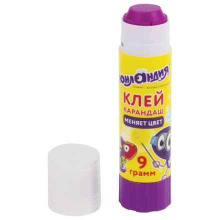 Клей-карандаш цветной ЮНЛАНДИЯ "ЮНЛАНДИК И ХАМЕЛЕОН", 9 г, обесцвечивающийся после высыхания, 227613 Клей-карандаш цветной ЮНЛАНДИЯ "ЮНЛАНДИК И ХАМЕЛЕОН", 9 г, обесцвечивающийся после высыхания, 227613