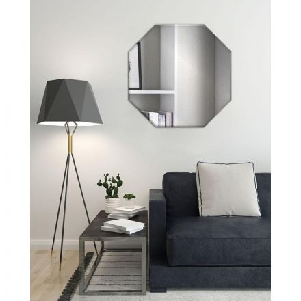 Зеркало МИР_настенное с фацетом 600Х600 (111Ф) октагон