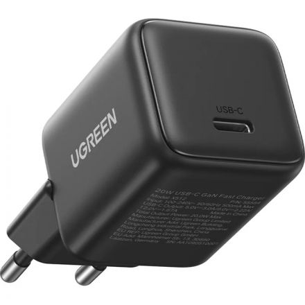 Зарядное устройство UGREEN сетевое X512 (55528) Mini 20W USB-C GaN EU серый