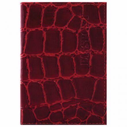 Обложка для паспорта натуральная кожа Croc, "PASSPORT", красная, BRAUBERG, 237180 Обложка для паспорта натуральная кожа Croc, "PASSPORT", красная, BRAUBERG, 237180