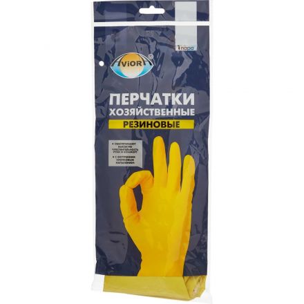 Перчатки резиновые AVIORA (402-567) р.M 12пар/уп