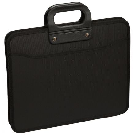 Папка-портфель 3 отделения OfficeSpace А4+, 390*315*120мм, 1000мкм, на молнии (сверху), пластик, черный Папка-портфель 3 отделения OfficeSpace А4+, 390*315*120мм, 1000мкм, на молнии (сверху), пластик, черный