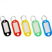 Бирки для ключей пластиковые разноцветные (5 цветов, 10 штук в упаковке)