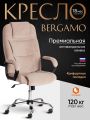 Кресло TetChair Бергамо/Bergamo хром (22) флок , бежевый, 7