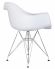 Стул обеденный DOBRIN DAW CHROME, ножки хром, цвет сиденья белый
