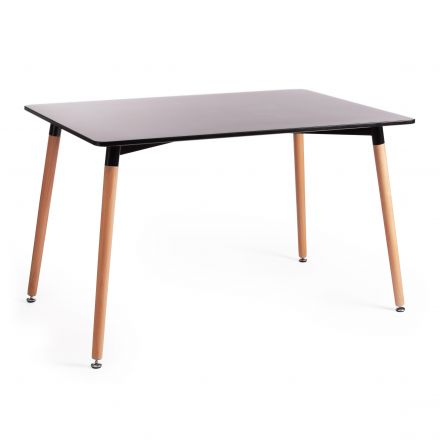 Стол JOHN (mod. T1001), МДФ/дерево, 80 х 120 х 75 см , Black (черный)/ Natural (натуральный)