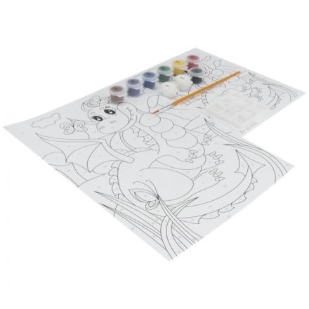 Картина по номерам для малышей Озорной дракончик, Ркн-031