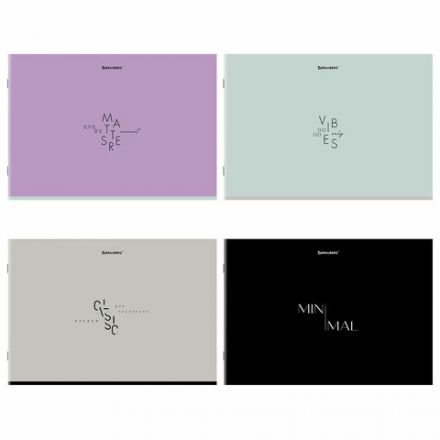 Альбом для рисования А4, 40 листов, скоба, обложка картон, BRAUBERG, 203х288 мм, "МИНИМАЛ" (4 вида), 107116 Альбом для рисования А4, 40 листов, скоба, обложка картон, BRAUBERG, 203х288 мм, "МИНИМАЛ" (4 вида), 107116