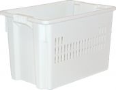 Ящик 600х400х400 мороз. дно сплошное, стенки перфорированные  натуральный