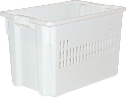 Ящик 600х400х400 мороз. дно сплошное, стенки перфорированные  натуральный