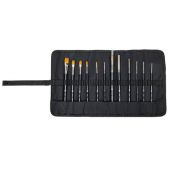 Кисти художественные набор 12 шт., в черной скрутке, синтетика, BRAUBERG ART CLASSIC, № 0-14, 200969