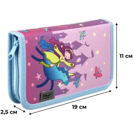 Пенал Комус класс Elf girl  ПКК 03-6, ламинат, софт тач, 1 отд., 190x110 мм