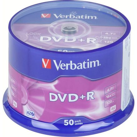 Носители информации DVD+R, 16x, Verbatim Azo Matt Silver, Cake/50, 43550 Носители информации DVD+R, 16x, Verbatim Azo Matt Silver, Cake/50, 43550