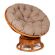 Кресло-качалка Папасан/Papasan (W 23/01 B) /с подушкой/ 115х78х104см, коньячный, экошерсть коричневый, 1811-5