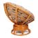 Кресло-качалка Папасан/Papasan (W 23/01 B) /с подушкой/ 115х78х104см, коньячный, экошерсть коричневый, 1811-5