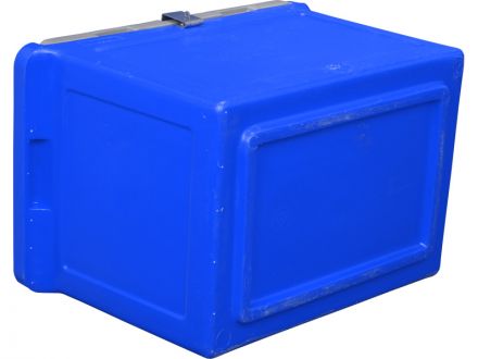 Контейнер 645х405х420 мм синий с крышкой