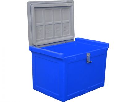 Контейнер 645х405х420 мм синий с крышкой
