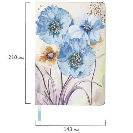 Блокнот А5 (143x210 мм), BRAUBERG VISTA "Delicate flowers", под кожу, гибкий, 80 л., 112077 Блокнот А5 (143x210 мм), BRAUBERG VISTA "Delicate flowers", под кожу, гибкий, 80 л., 112077
