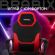 Кресло компьютерное BRABIX "Alpha GM-018", ткань/экокожа, черное/красное, 532637, GM-018_532637