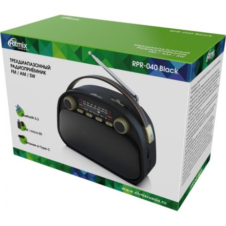 Радиоприемник Ritmix RPR-040 Black Радиоприемник Ritmix RPR-040 Black