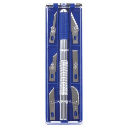 Нож макетный ОСТРОВ СОКРОВИЩ, 6 разновидностей лезвий, металл, пластиковый футляр, 237161 Нож макетный ОСТРОВ СОКРОВИЩ, 6 разновидностей лезвий, металл, пластиковый футляр, 237161