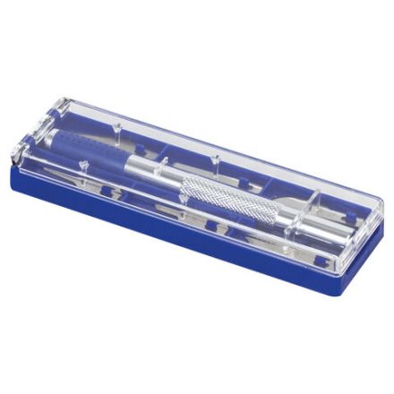 Нож макетный ОСТРОВ СОКРОВИЩ, 6 разновидностей лезвий, металл, пластиковый футляр, 237161 Нож макетный ОСТРОВ СОКРОВИЩ, 6 разновидностей лезвий, металл, пластиковый футляр, 237161