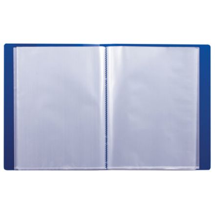 Папка 80 вкладышей BRAUBERG "Office", синяя, 0,8 мм, 222638