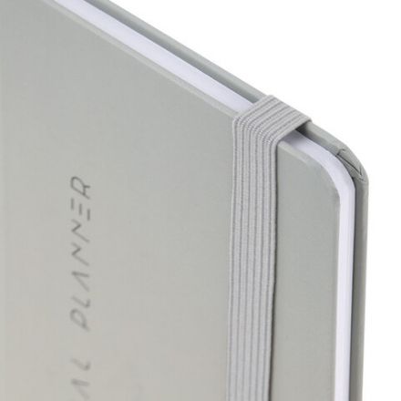 Еженедельник недатированный с резинкой 171х93 мм, BRAUBERG, твердый, 64 л., "Minimal", серый, 116311