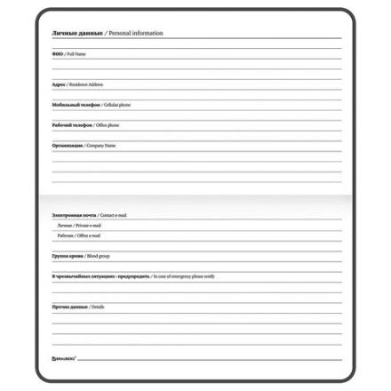 Еженедельник недатированный с резинкой 171х93 мм, BRAUBERG, твердый, 64 л., "Minimal", серый, 116311