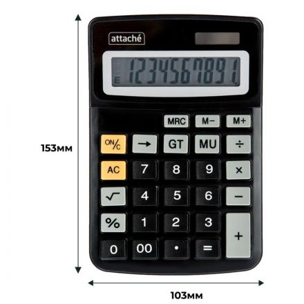 Калькулятор настольный КОМПАКТНЫЙ Attache ATC-777-10C 10-ти разрядныйчерн Калькулятор настольный КОМПАКТНЫЙ Attache ATC-777-10C 10-ти разрядныйчерн