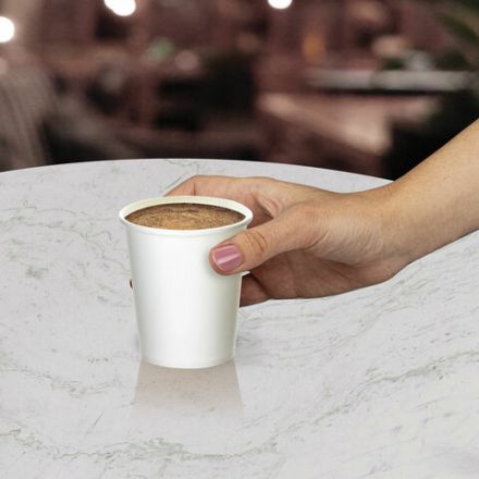 Стакан одноразовый бумажный 250 мл, КОМПЛЕКТ 50 шт., однослойный белый, холодное/горячее, ОФИСМАГ СТАНДАРТ, 608809