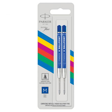 Стержень шариковый объемный Parker синий, 98мм, 1,0мм, пластиковый корпус, 2шт., блистер Стержень шариковый объемный Parker синий, 98мм, 1,0мм, пластиковый корпус, 2шт., блистер