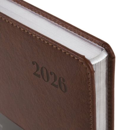 Ежедневник датированный 2026, А5, 138х213 мм, BRAUBERG "Impression", под кожу, коричневый, 117511 Ежедневник датированный 2026, А5, 138х213 мм, BRAUBERG "Impression", под кожу, коричневый, 117511