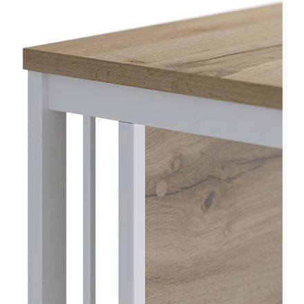 Стол Комус Мебель К-Loft 241S016 1580х670х752 дуб натур/белый Стол Комус Мебель К-Loft 241S016 1580х670х752 дуб натур/белый