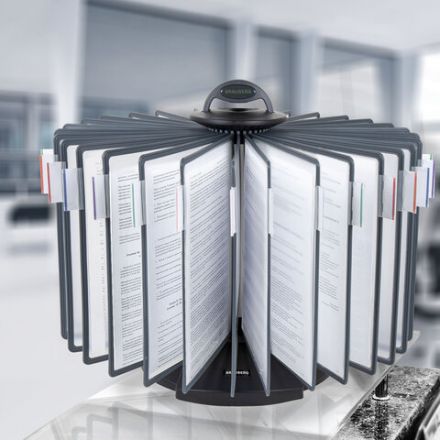 Демосистема настольная на 30 панелей, с 30 серыми панелями А4, вращающаяся, BRAUBERG, 231237 Демосистема настольная на 30 панелей, с 30 серыми панелями А4, вращающаяся, BRAUBERG, 231237