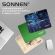 Коврик для мыши SONNEN "GREEN", резина + ткань, 220х180х3 мм, 513305